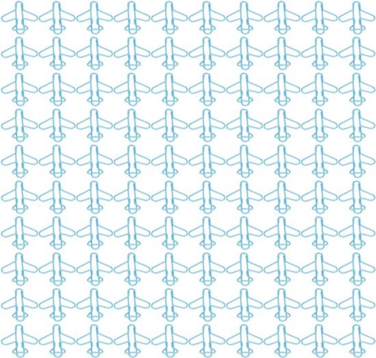 100 Stuks Schattige Vliegtuigvormige Blauwe Paperclips - Prachtig Uiterlijk voor Feestuitnodigingskaarten en Notitieboekjes