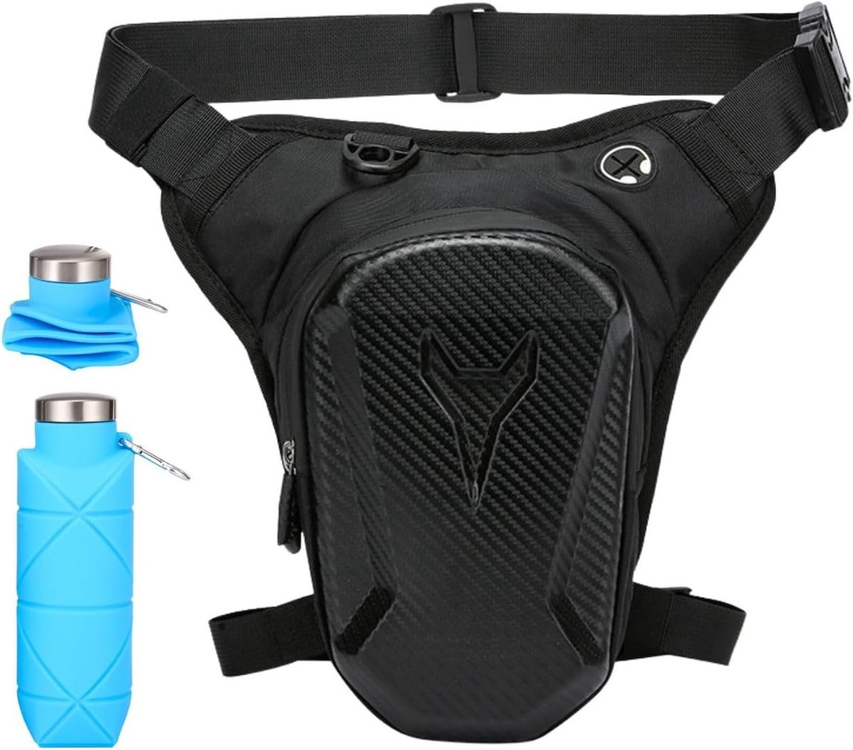 Waterdichte Been Tas voor Mannen en Vrouwen met 500ml Fles - Verstelbare Strap voor Fietsen, Hardlopen en Kamperen