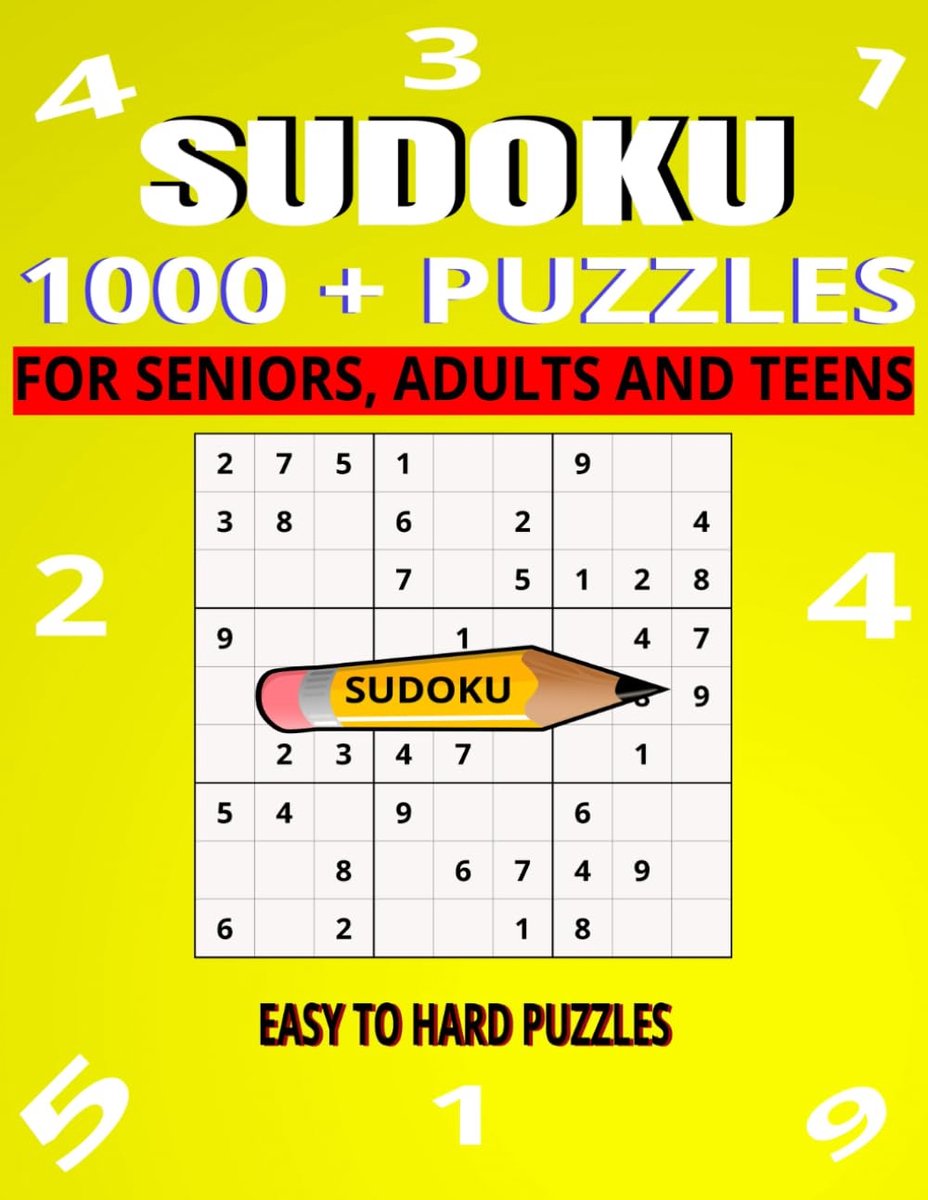 SnelShoppen - Sudoku 1000+ Puzzels: Meer dan 1000 Makkelijke tot Moeilijke Sudoku Puzzels voor Senioren, Volwassenen en Tieners - Uitdagende Puzzels o