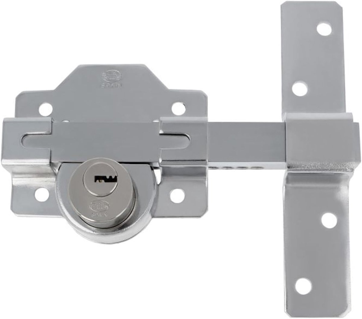 SnelShoppen - Deurslot 88 x 153 mm - Ronde veiligheidscilinder - 34 mm binnen cilinder - 5 sleutels met dimples - Gepolijst chroom staal - Hoogbeveili