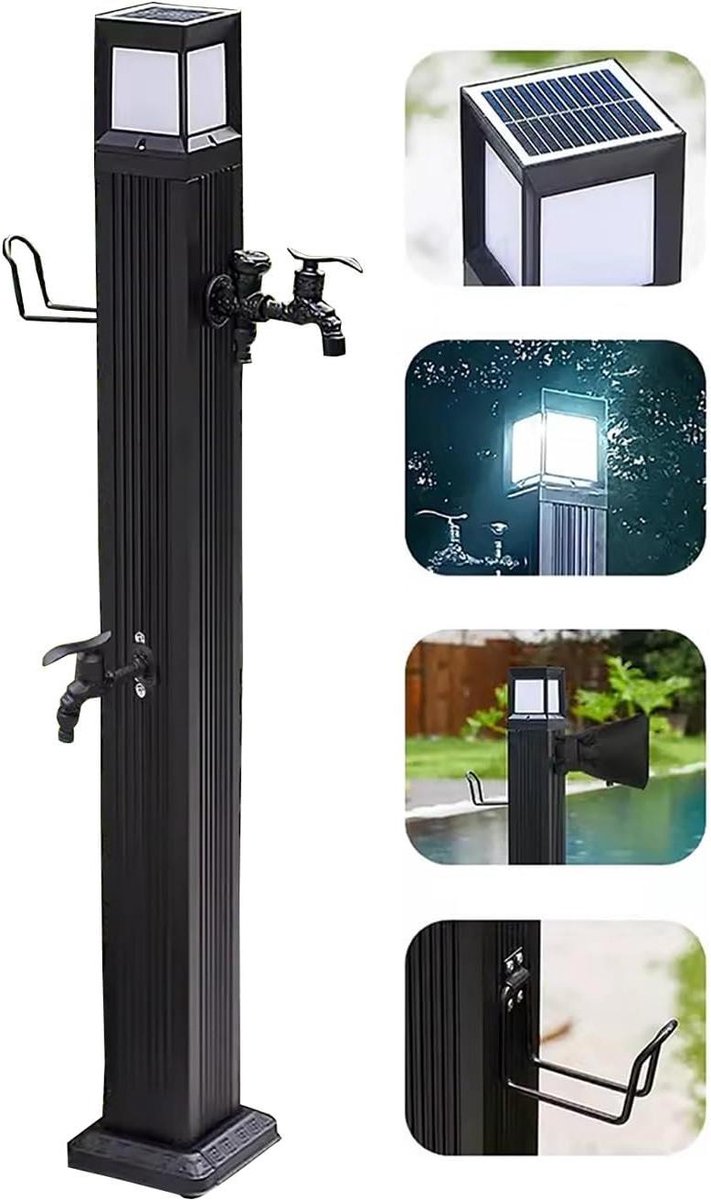 Waterzuil met Kraan - Buiten kraanpaal - Tuin besproeien - Vorstvrij ontwerp - 113cm - Antraciet