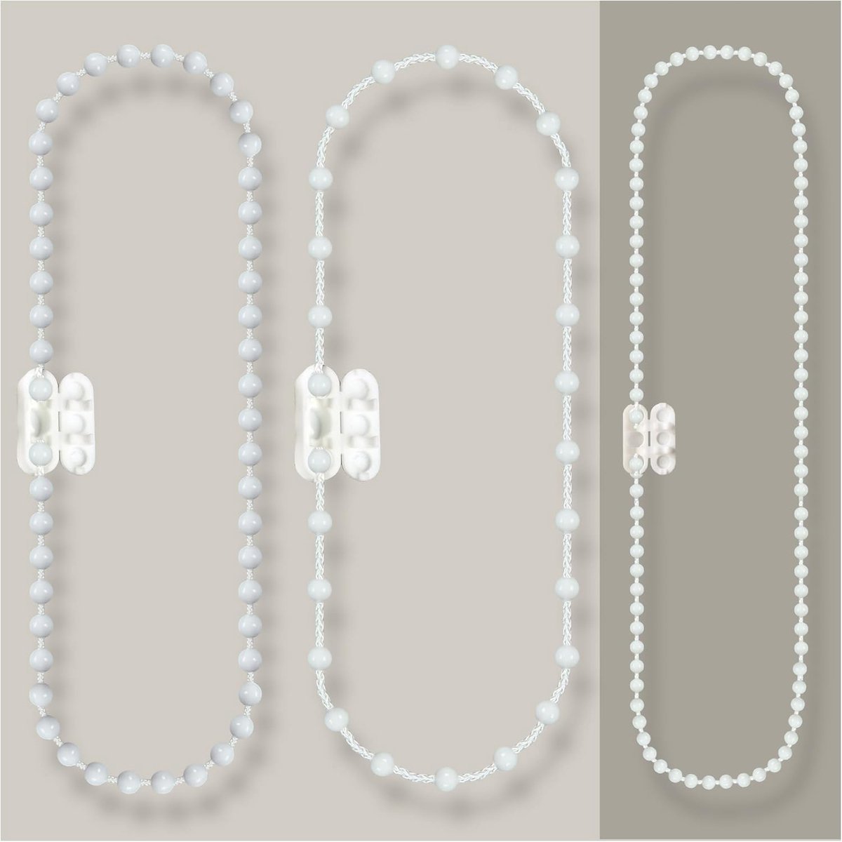 rolgordijn ketting 200 cm - PVC - 3,2 x 4 mm - ideaal voor rolluiken en jaloezieën - ShopVlot
