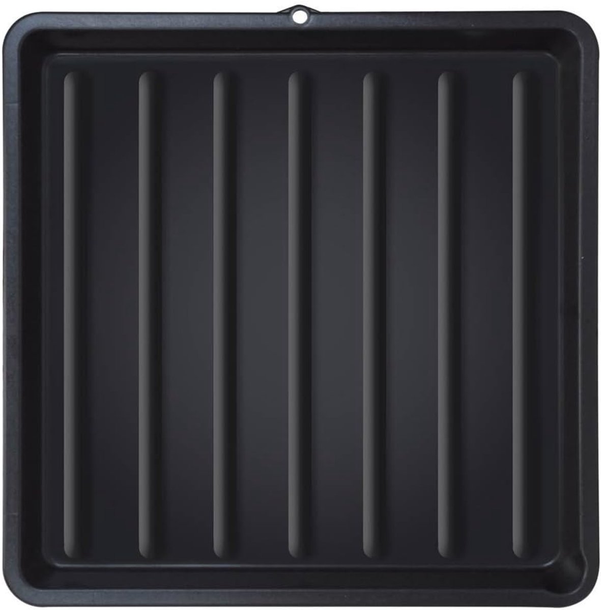 SnelShoppen - Grote BBQ Grillrooster Reinigingsbak 67 x 67 cm voor 60 cm Grillroosters, Plastic, Zwart - Ideaal voor Feesten, Camping, Tuin en Keuken
