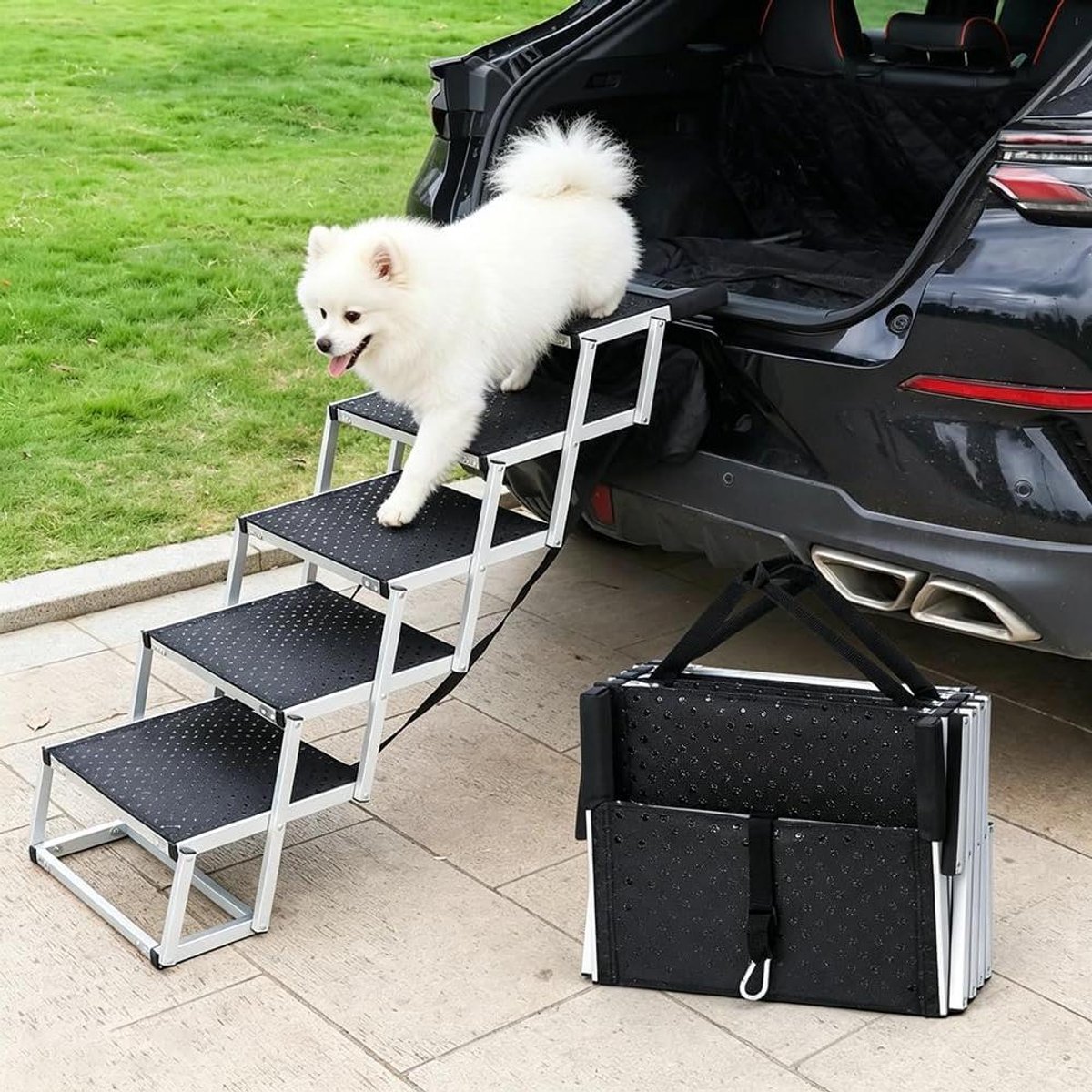 Hondenhelling Auto - Hondentrap Opvouwbaar - Veilig Instappen Auto - Aluminium Frame Antislip - Niet Gespecificeerd - Normal