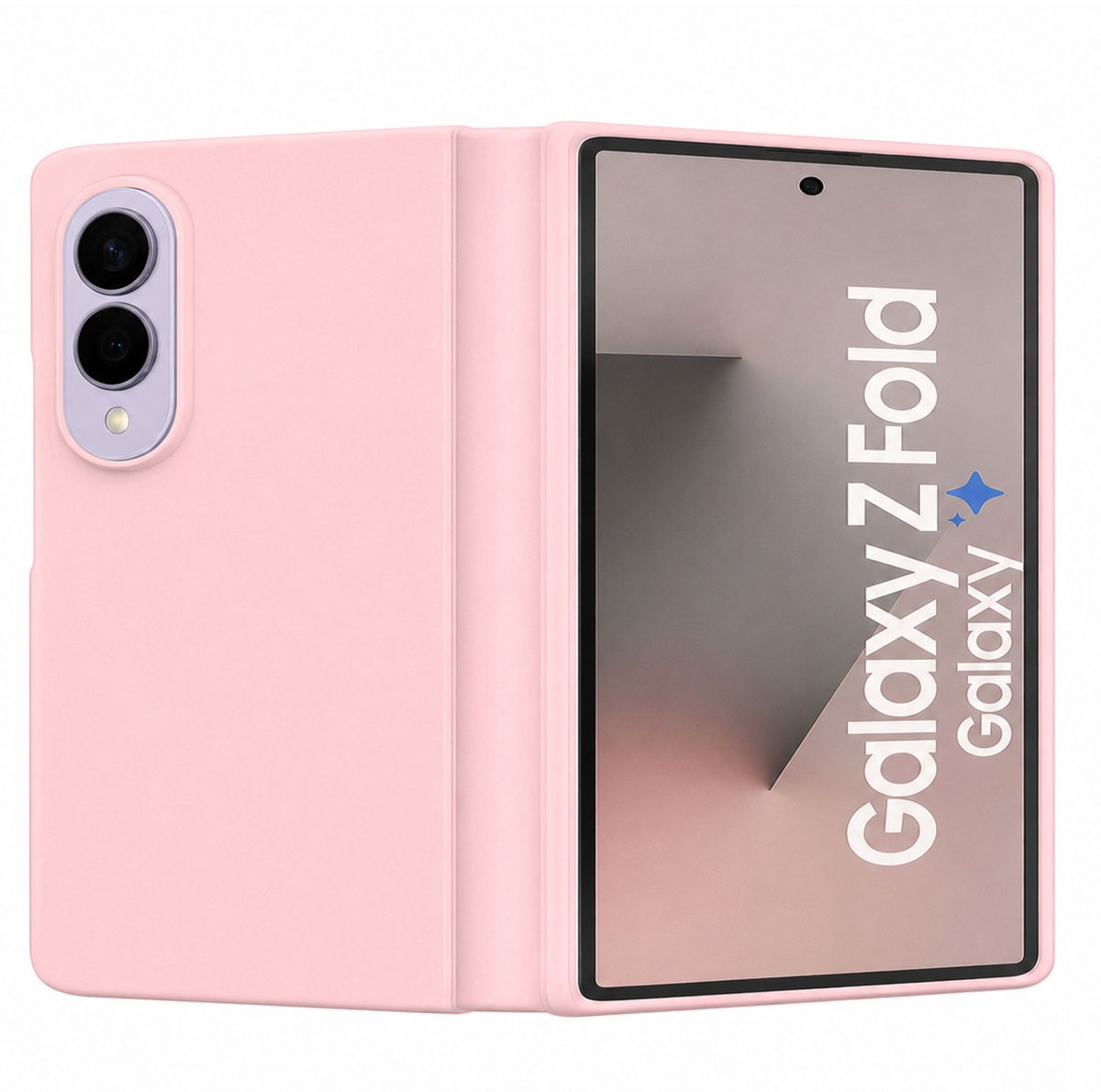 ChiGuard Hoesje Geschikt voor Samsung Galaxy Z Fold 8 - Hoesje - Back Cover Case - Rose