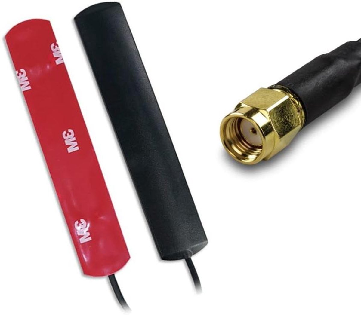 Dual Band Antenne - WLAN Versterker - Internet Verbeteren - Zelfklevende Basis - 3 Meter Kabel - Zwart