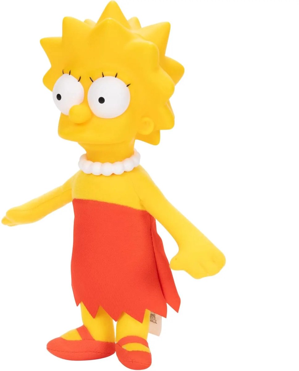 The Simpsons Lisa knuffel - 22 cm - Met Kunststof hoofd