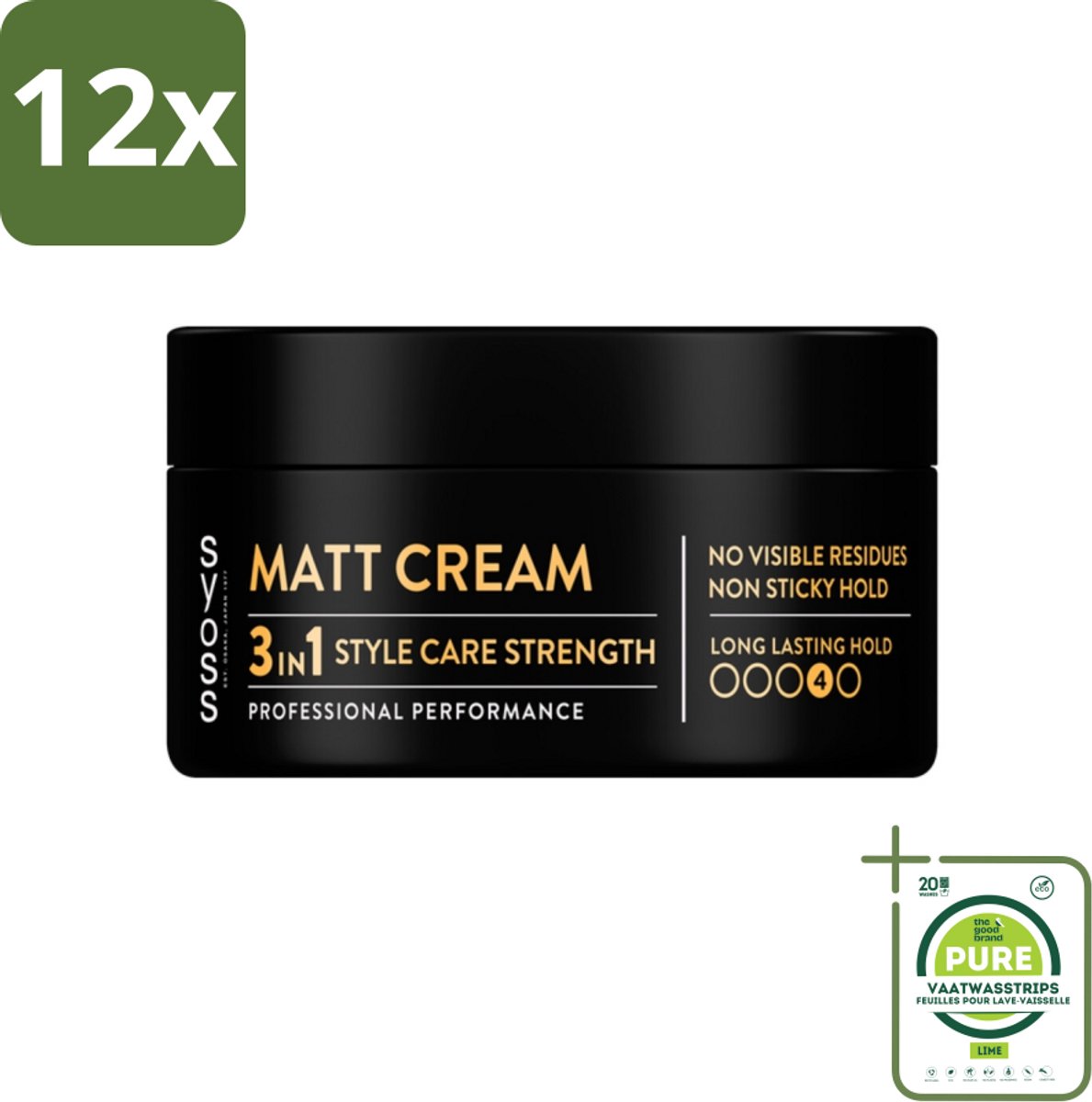SYOSS - Matt Finish Paste 100 ml - Haarpaste - Matterende Afwerking - 100ml - Voordeelverpakking - 12 stuks - Haarpasta - Matte finish