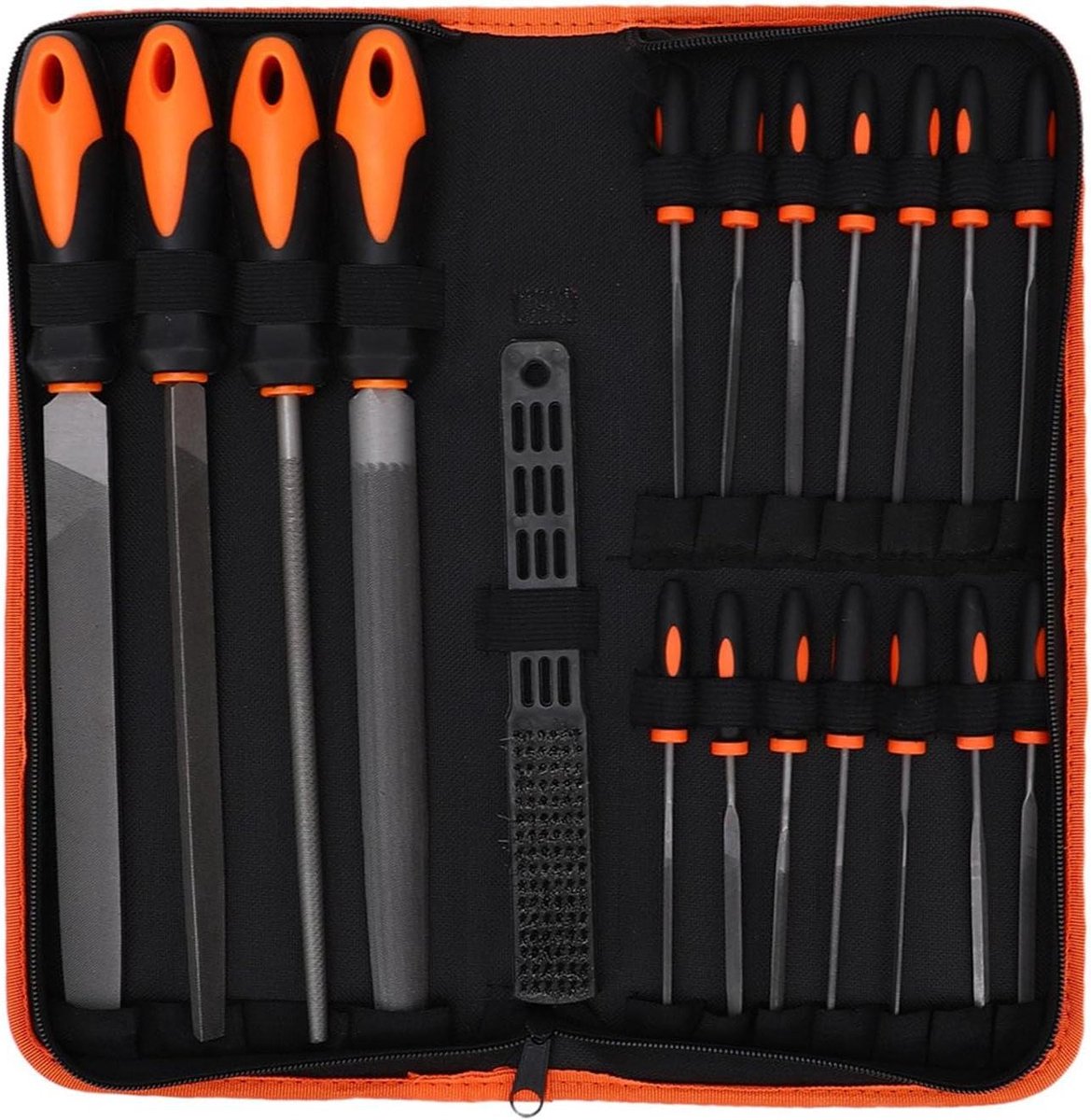Metalen Vijlenset - Vijlen set - Metaal Bewerken - 19 Delig - 20 cm - Oranje