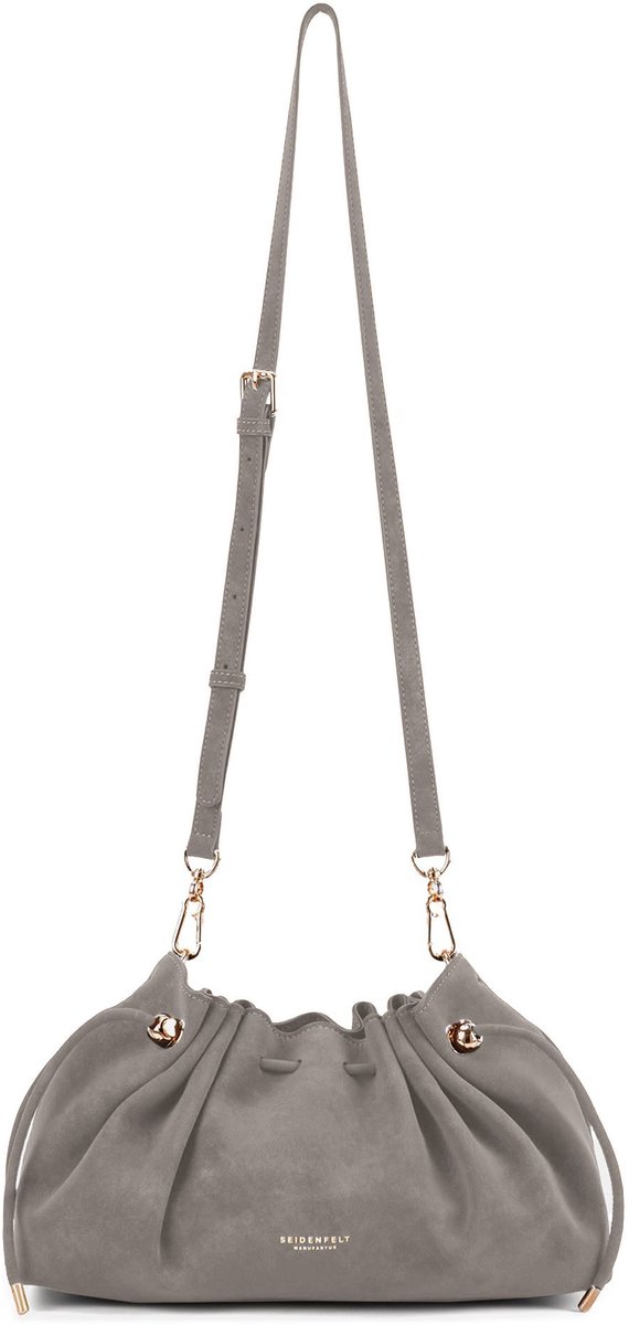 SEIDENFELT MANUFAKTUR schoudertas Rena Shoulderbag Grey donkergrijs