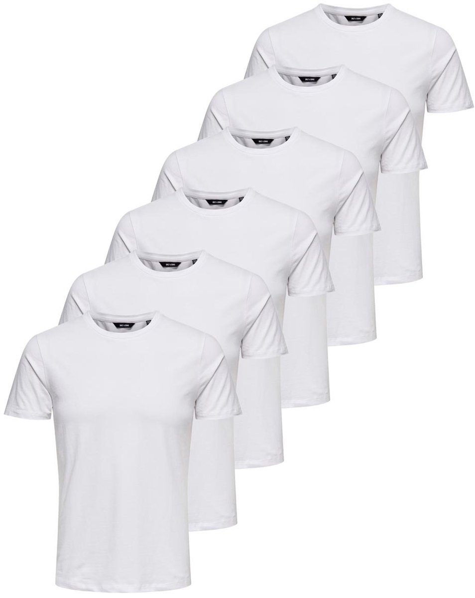 Only & Sons Heren t-shirt 6 pack Basic