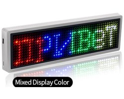 GYW Smart LED badge - Gemixt kleuren - 6mm x 30mm x 93mm - Bluetooth Verbinding - App Besturing -…