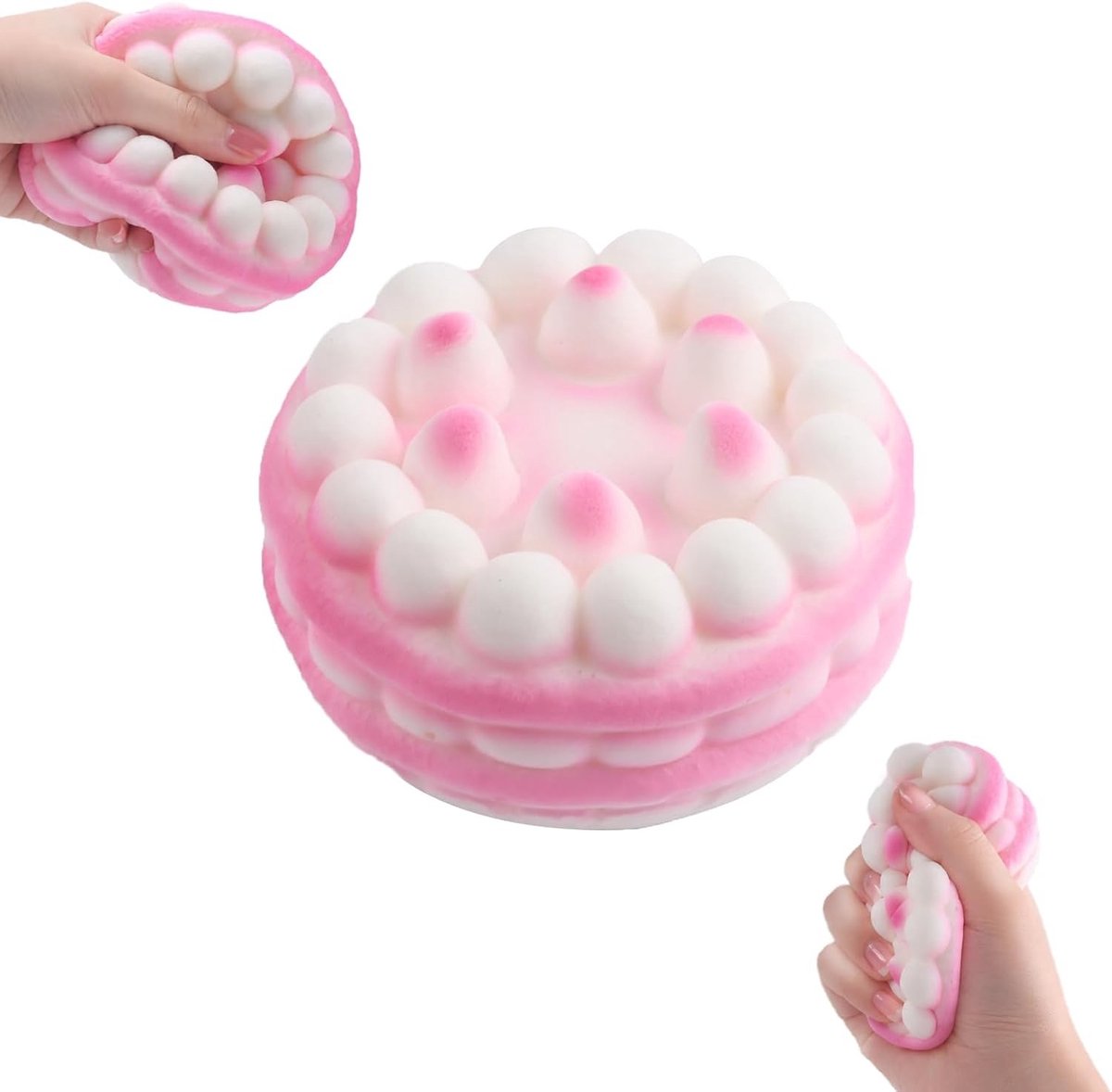 Roze Aardbei Cake Squish - Langzaam Stijgend Geurig Kawaii Fidget Speelgoed voor Kinderen en Volwassenen, Perfect voor Autisme en Verjaardagscadeaus