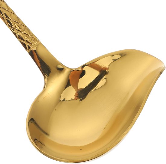Soeplepel Eendensnavel - Sauslepel Goud - Sauzen Serveren - Met Gootje - 21.5 cm - Goud — afbeelding 5