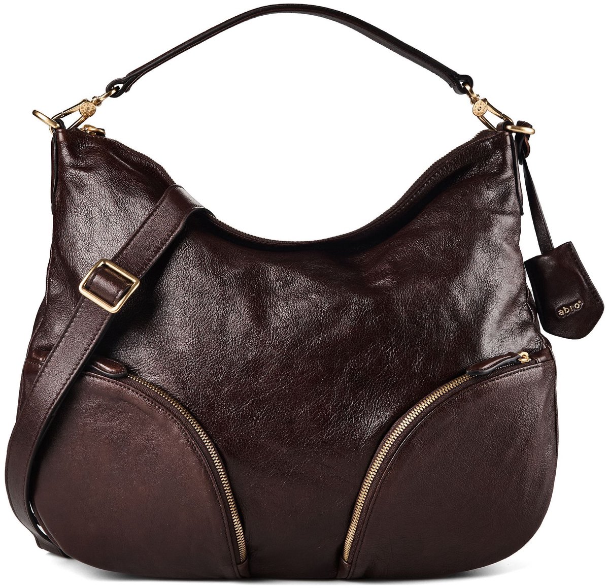 abro Cargo Schoudertas Leder 40 cm - Dames - caramel-cognac