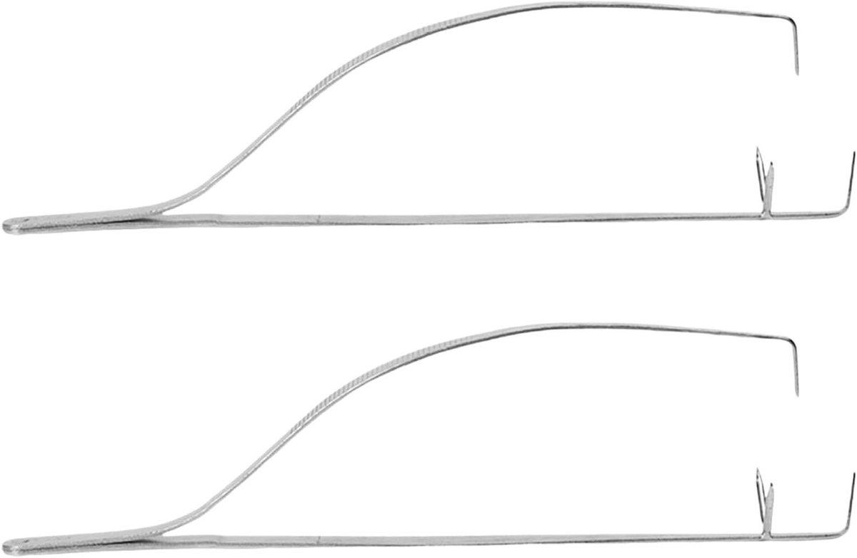 Keramische Glazuurtang - Pottenbakkerspincet Dompeltang - Keramiek Glazuren - Microboog Ontwerp - 2 stuks - Zilver