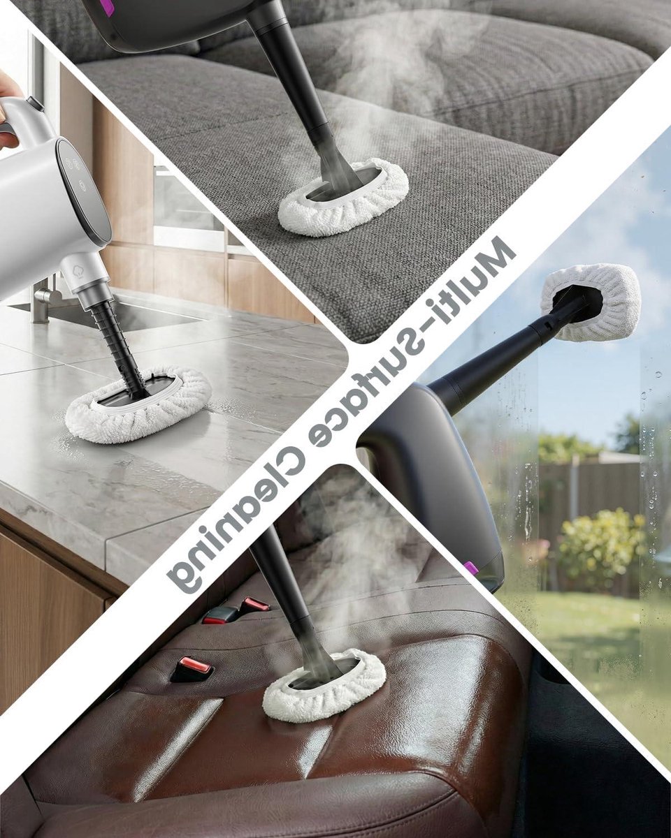 Stoomreiniger Pads - Microvezeldoeken Stoomreiniger - Efficiënt Schoonmaken - Herbruikbaar en Wasbaar - 4 stuks - Wit