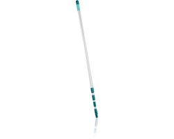 Leifheit telescoopsteel aluminium 130 - 400 cm - incl. antislipkop - 360° draaibaar - ophangoog - Click System