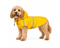 Hondenregenjas - Waterdicht en Reflecterend - Hondenjas met Capuchon - Ruglengte 40cm
