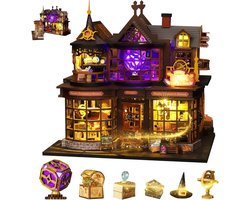Doe-Het-Zelf Miniatuurhuis Bouwpakket - Houten Poppenhuis Bouwpakket - Tiny House Met Led-Verlichting - Knutselpakket Voor Huisdecoratie