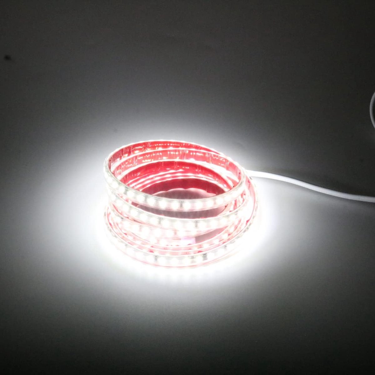 Verlichting Binnen Buiten LED Strip 220V 2M Koud Wit 6000K, 2 Meters Soft LED Light Strips 10CM Cuttable IP67 Waterdichte (Koud wit, 2M)