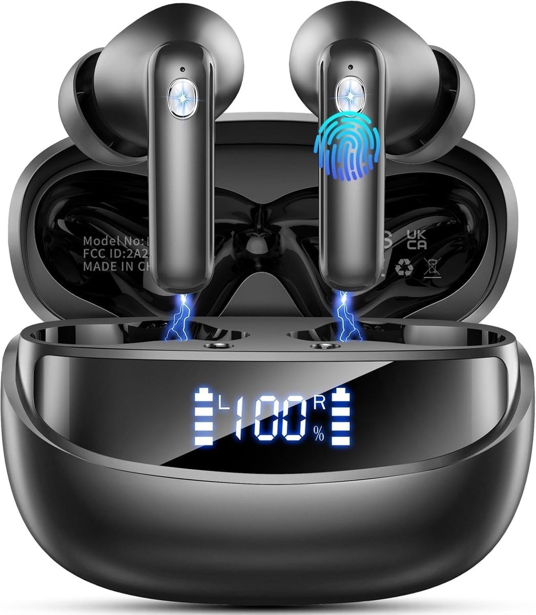 Omgoods - Draadloze Bluetooth Hoofdtelefoon - 50 Uur Speeltijd met Ruisonderdrukking