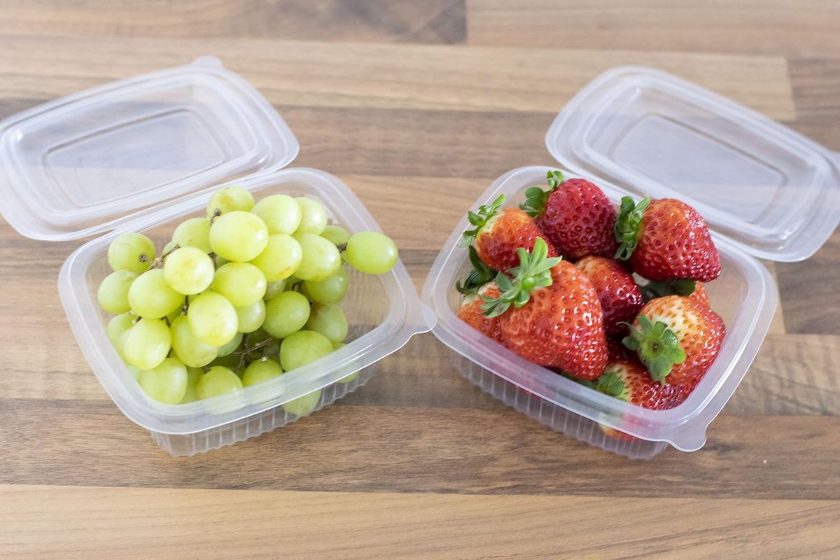 500 cc PAK 50 st. geschikt voor gebruik in MICROWAVE + GIFT 10 Stickers (Bon appetit) - hermetische herbruikbare voedselcontainers herbruikbare plastic voedselcontainer met deksel