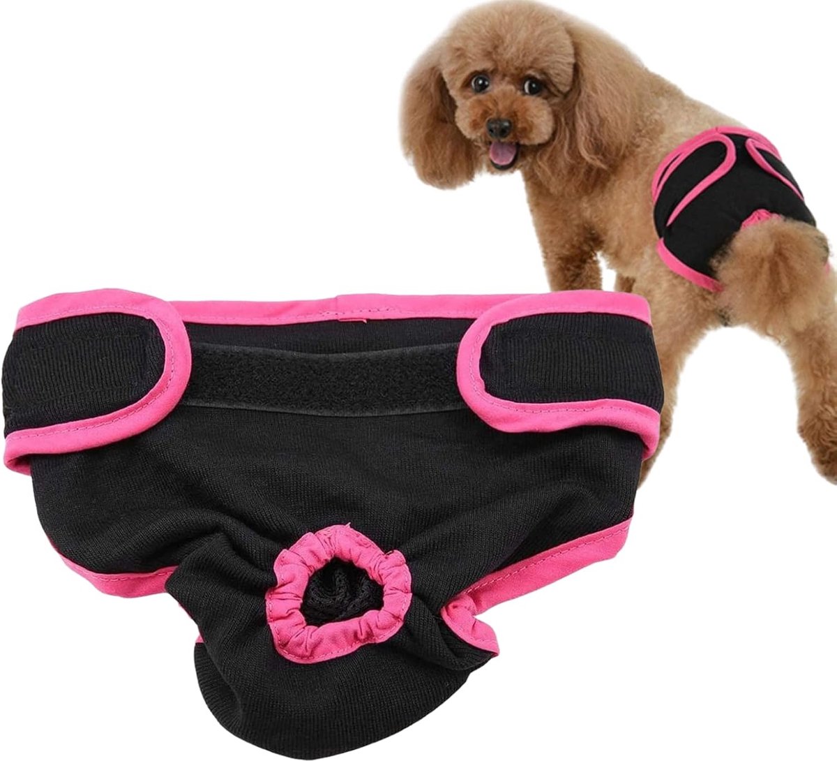Hondenbroek voor Urine-incontinentie – Verstelbare Beschermende Slipjes voor Vrouwelijke Honden, Teef en Puppy – Comfortabele Fysiologische Loopslip met Elastische Banden