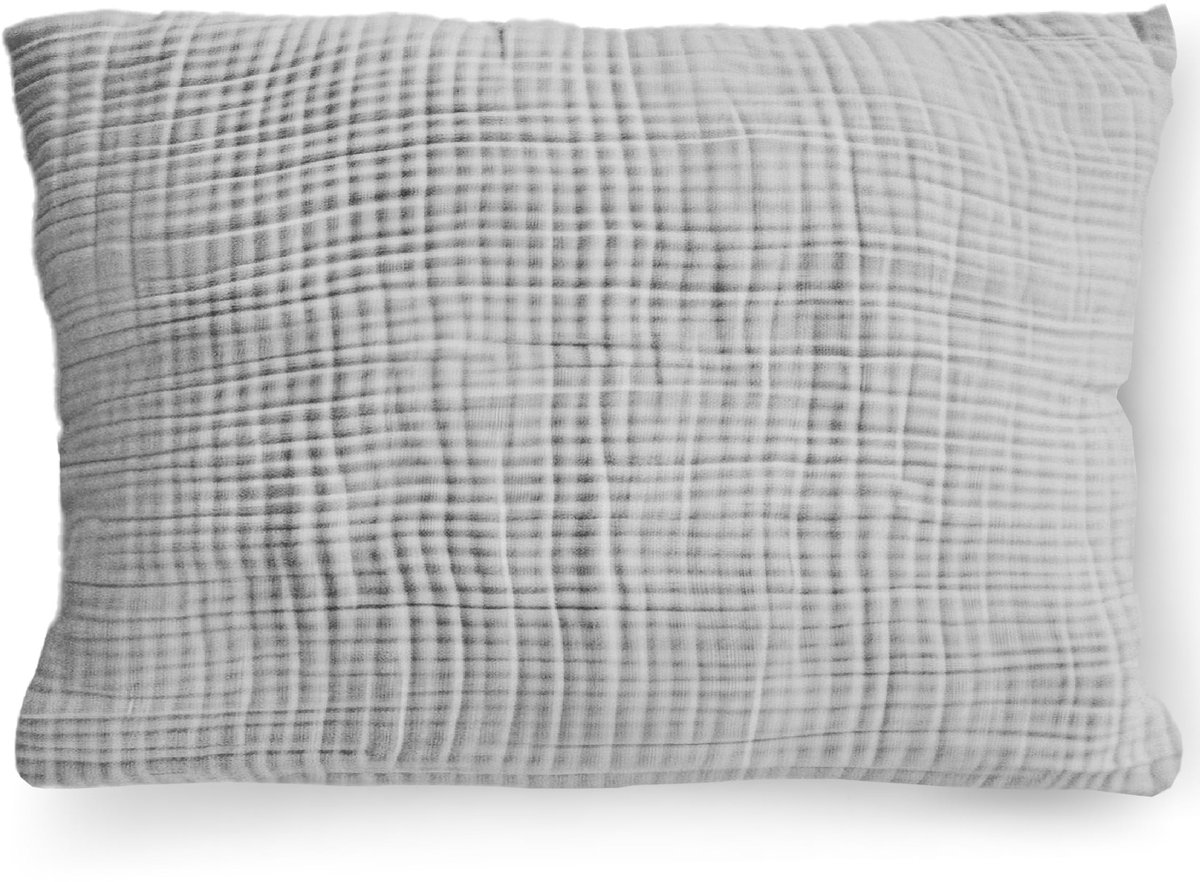 Omgoods - Biologisch Mousseline Kussensloop 40x80 cm Zilver