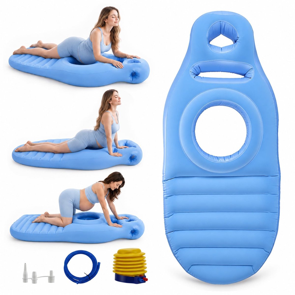 Omgoods - Opblaasbaar Zwangerschap Kussen voor Comfort - Yoga Mat voor Zwangere Vrouwen
