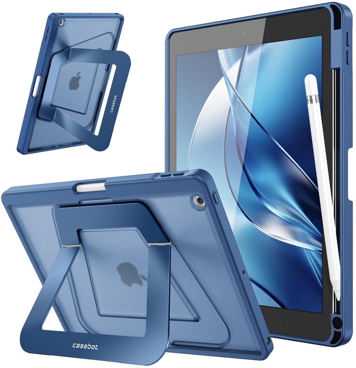 Omgoods - Schokbestendige Hoes voor iPad 10,2 inch (2021/2020/2019) - Met Penhouder