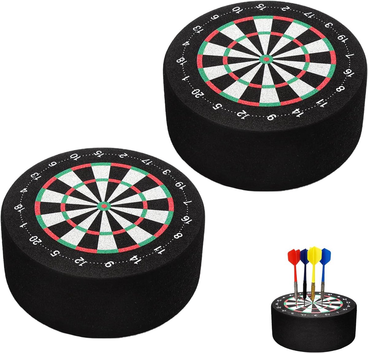 Set van 2 darthouders – darthouder van EVA, stabiel en compact – doelaccessoires, verticale opslag voor mini-dartstation Soft & Steel Tip – cadeau-idee voor spelers
