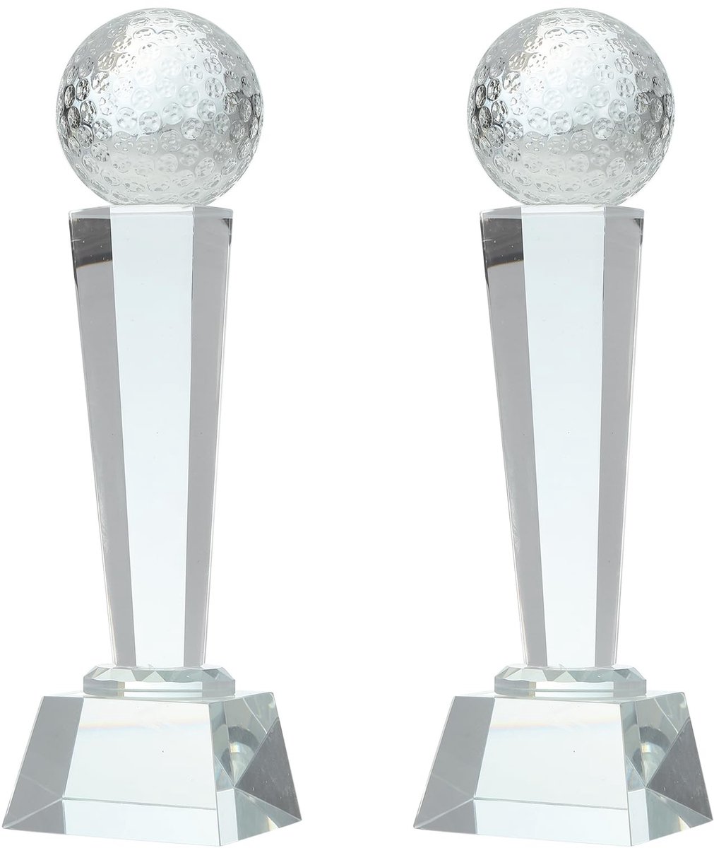 Omgoods - Kristalglas Trofee Set van 2 - Ideaal voor Sportprijzen en Decoratie