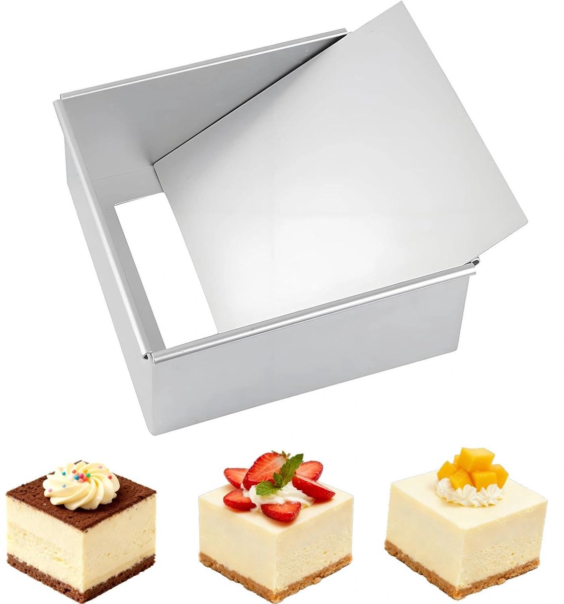 Omgoods - Vierkante Bakvorm 20 cm Aluminium met Antiaanbaklaag - Ideaal voor Taarten en Brownies