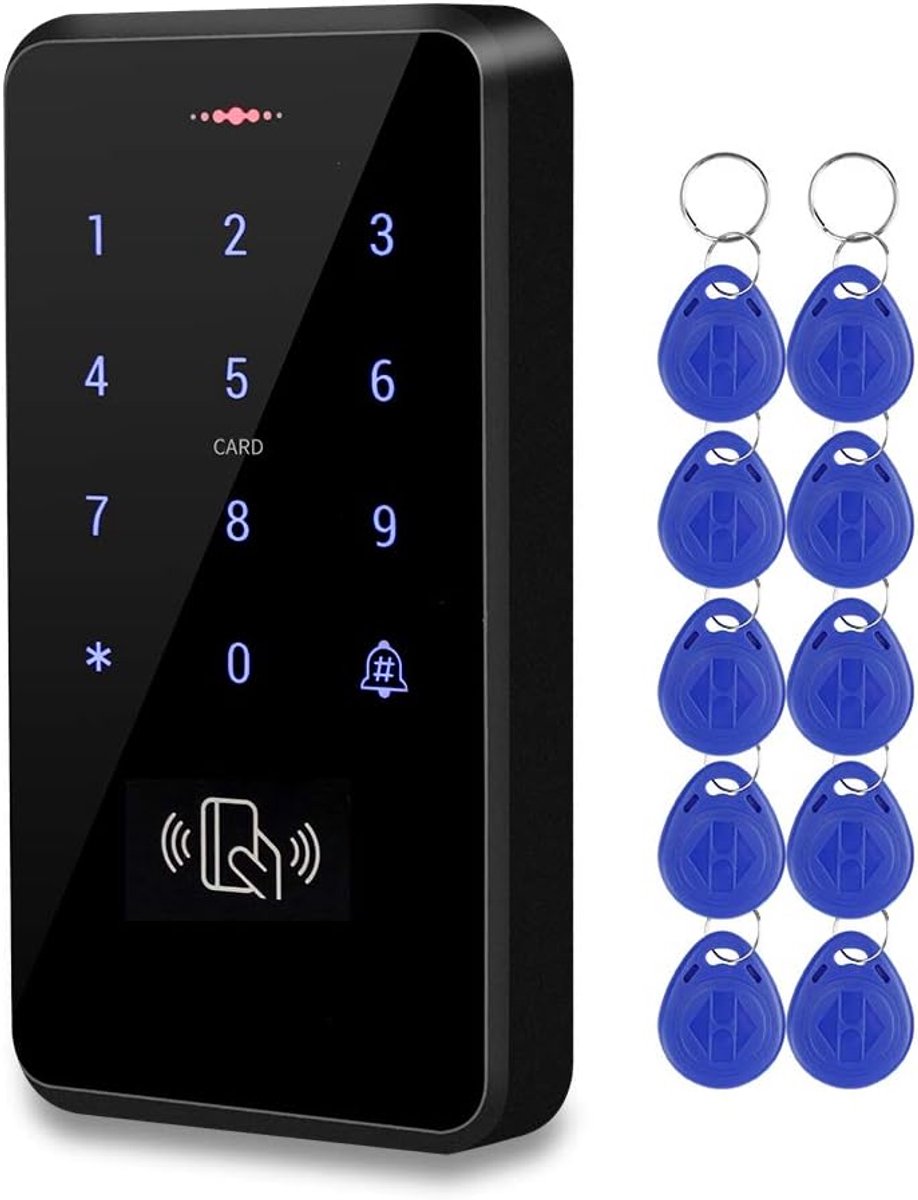 di Schede IP68 impermeabile RFID Accesso Controllo Tastiera WG26 / 34 125KHz Della Tastiera di Tocco + 10pcs EM4100 Telecomandi Portachiavi