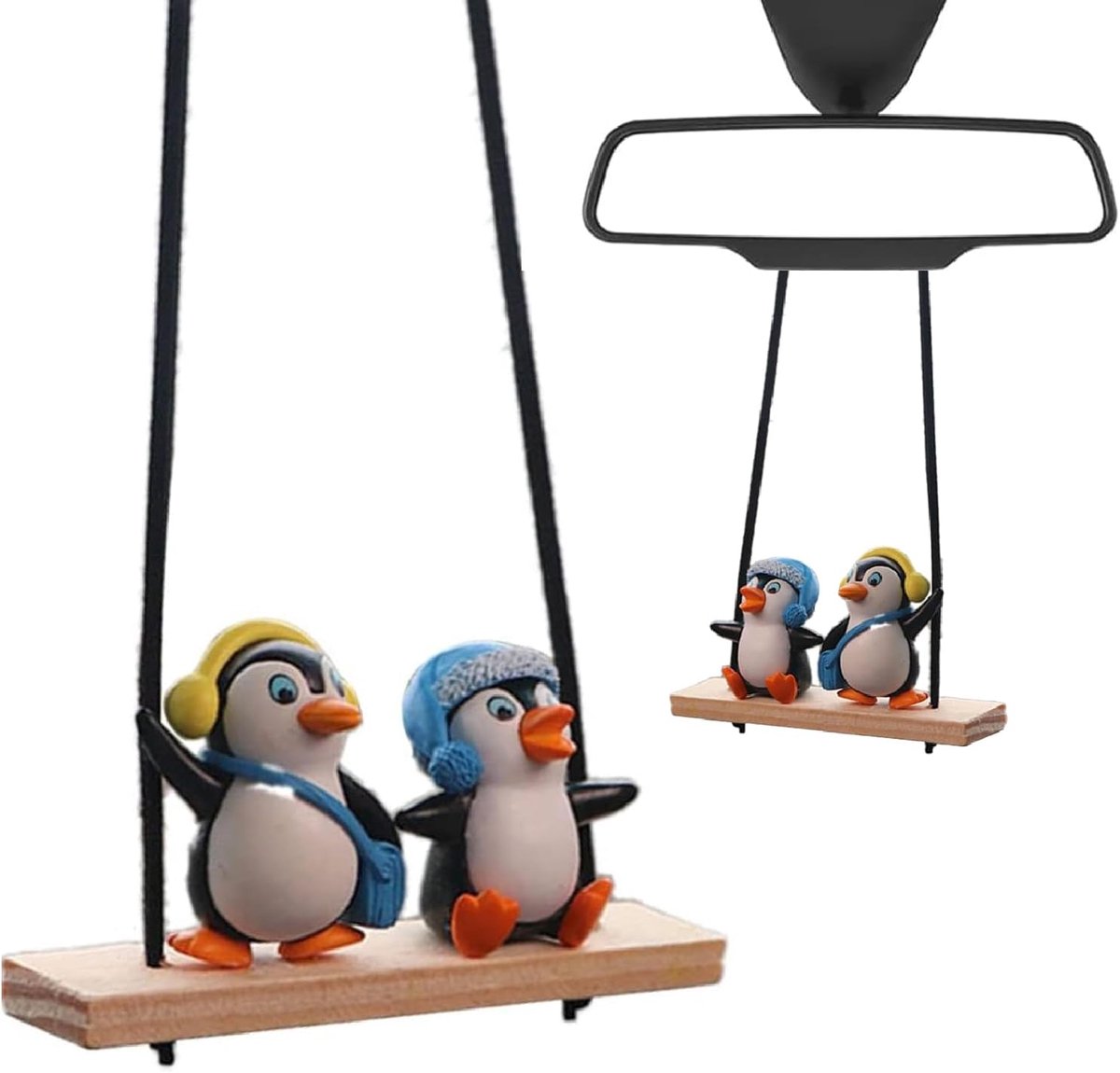 auto-achteruitkijkspiegel-decoratie, auto-achteruitkijkspiegel-hanger, zwart, stof of kunststof, hangend, Valentijnsdag, verjaardag, jubileum