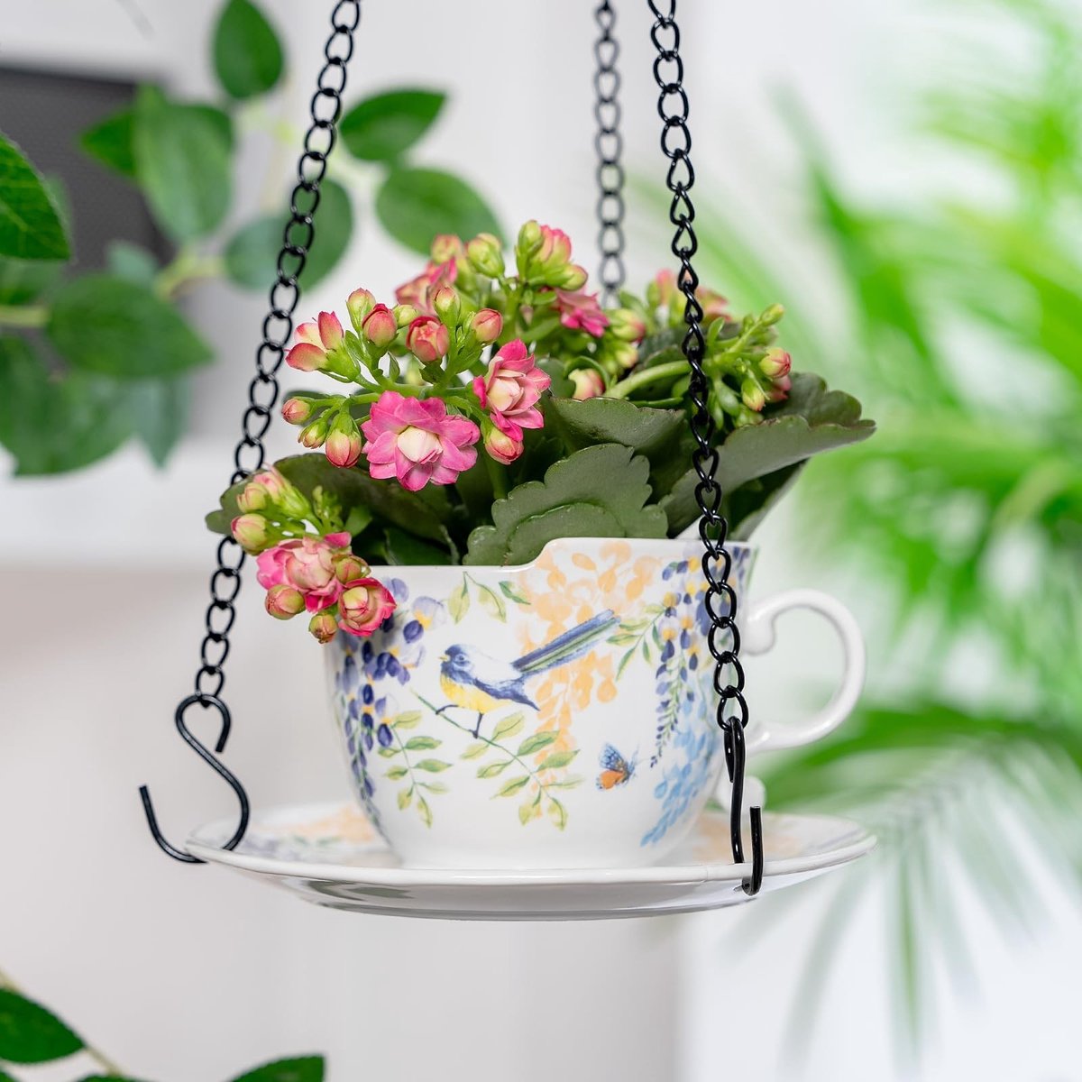 Omgoods - Hangende Bloempot met Uniek Kop en Schotel Ontwerp