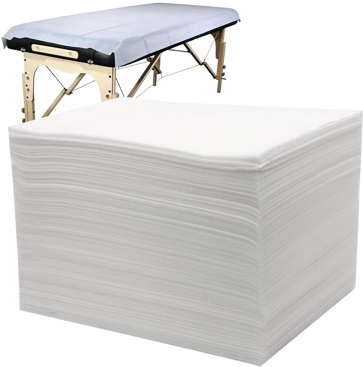 Omgoods - 100PCS Massage Bed Hoeslaken 180x80cm - Witte Matrassenbeschermers