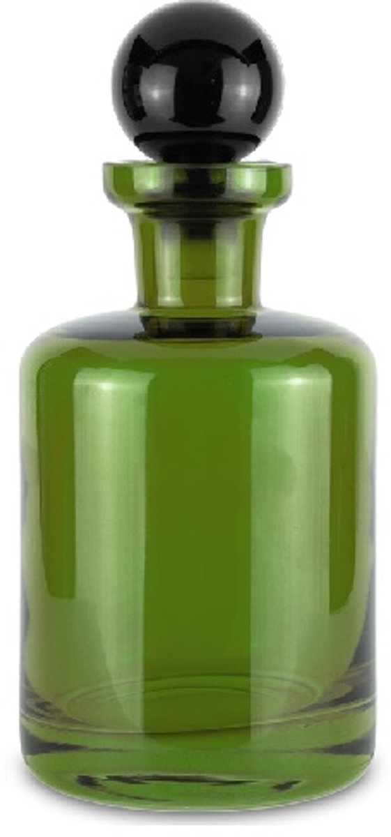 Karaf - Groene karaf met stolp - Glazen karaf groen - Baci Milano