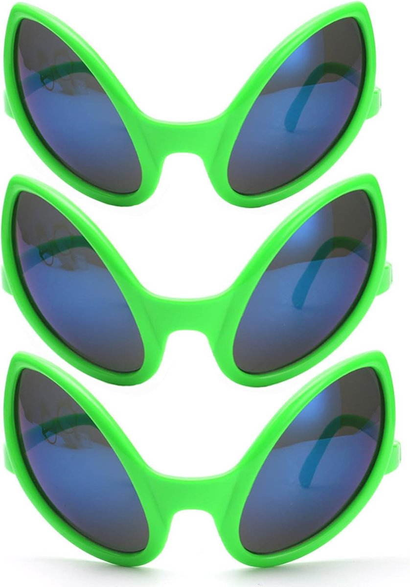3 stuks hartbril feest zonnebril harteffect bril 3D hart zonnebril rave bril voor mannen vrouwen voor outdoor carnaval muziek feest bar vuurwerk show. (Green)