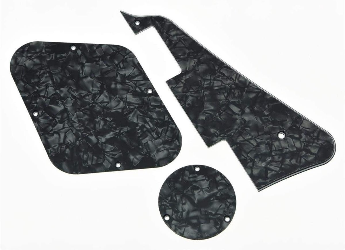 Black Pearl LP Pickguard & Achterplaat Schakelaar Plaat Holte Covers voor Gibson Les Paul