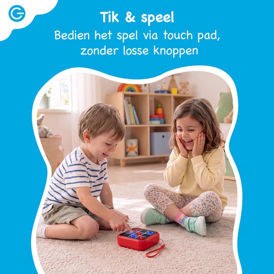 Silvergear Boter Kaas en Eieren Spel 3-in-1 - Whack A Mole - Tic Tac Toe - Geheugenspel - Reisspelletjes Kinderen - Educatief Speelgoed - Reisspellen - Cadeau voor Jongens en Meisjes - Vakantie Vliegtuig / Auto - Reizen - 6, 7, 8, 9+ Jaar - Rood