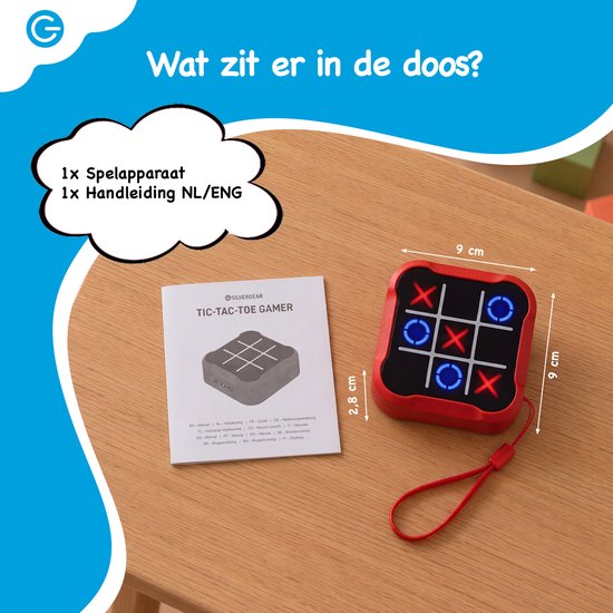 Silvergear Boter Kaas en Eieren Spel 3-in-1 - Whack A Mole - Tic Tac Toe - Geheugenspel - Reisspelletjes Kinderen - Educatief Speelgoed - Reisspellen - Cadeau voor Jongens en Meisjes - Vakantie Vliegtuig / Auto - Reizen - 6, 7, 8, 9+ Jaar - Rood