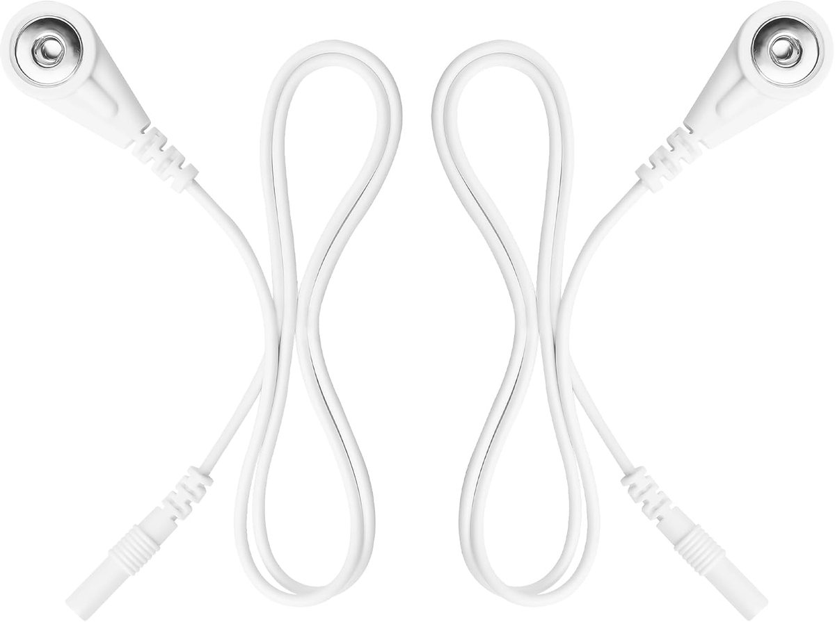 3,5 mm vrouwelijke connector naar 2 mm elektrode-elektrode, vervangende elektrodenkabels voor TENS-apparaat, 2 stuks (3,5 mm vrouwelijke connector)