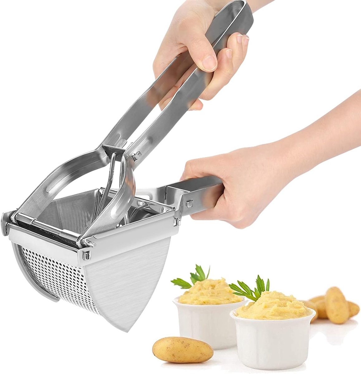 Aardappelpers van Roestvrij Staal, Ergonomisch Ontwerp, Duurzaam voor Romige Puree