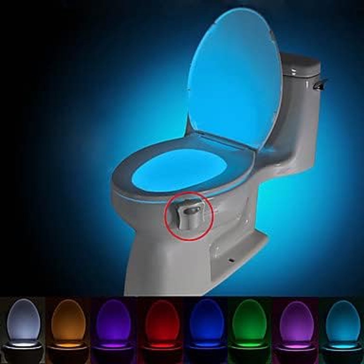 LED Toiletpot Verlichting - Toiletlamp RGB - Nachtelijk Toiletbezoek - Bewegingssensor - Universele Pasvorm - RGB