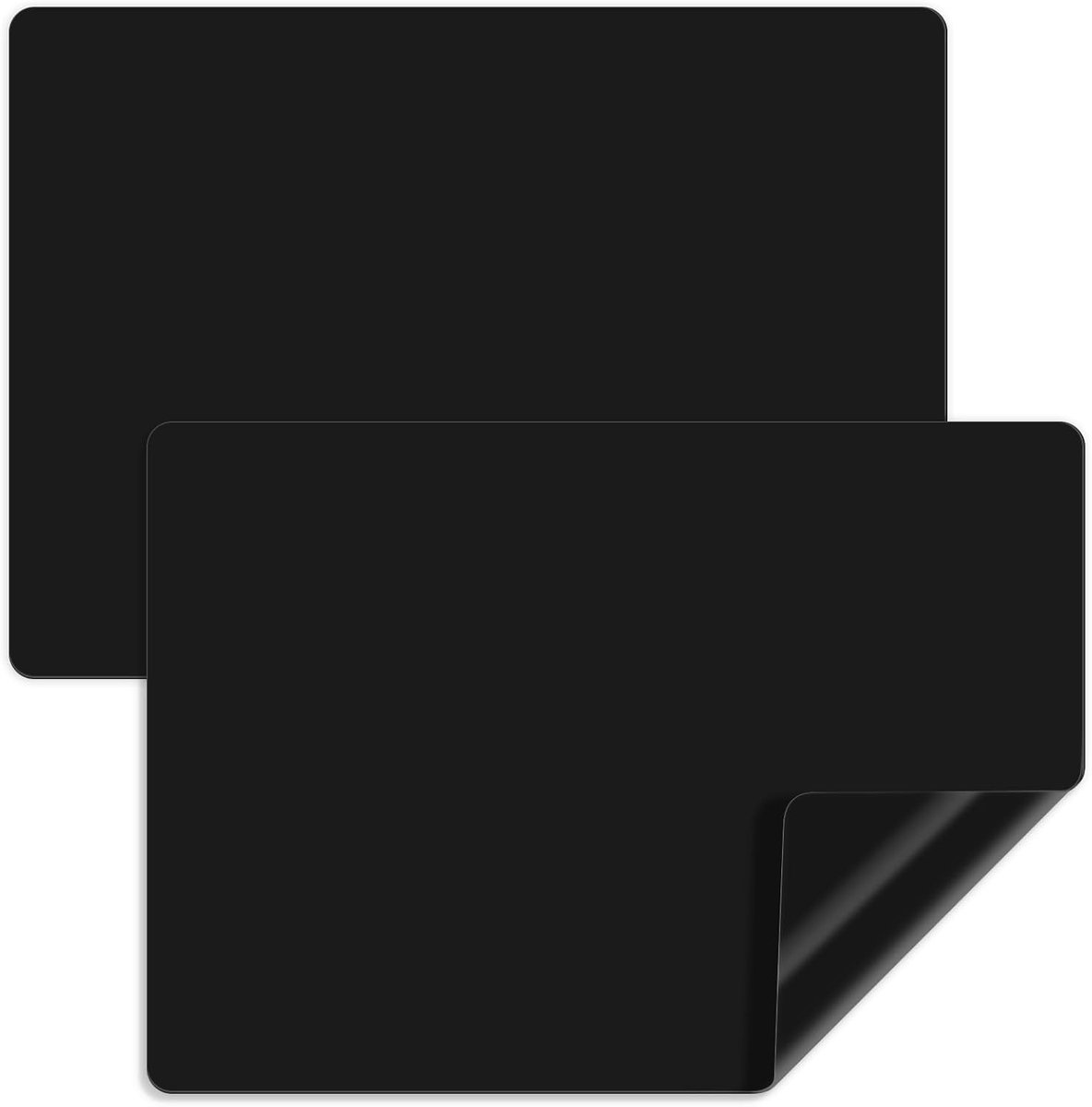 Groot, 2 Stuks 70x50cm Siliconen Onderlegger voor Epoxyhars, Schilderonderlegger voor Kinderen, Antislip Knutselonderlegger voor Schilderen, DIY Handwerk (Zwart)