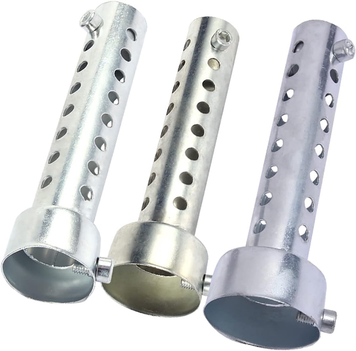 Motorcycle Baffle, Universal Motorbike Motorcycle Uitlaat Kan DB Killer Uitlaat Pijp Insert Baffle Zilver (35mm/42mm/45mm)(45mm)