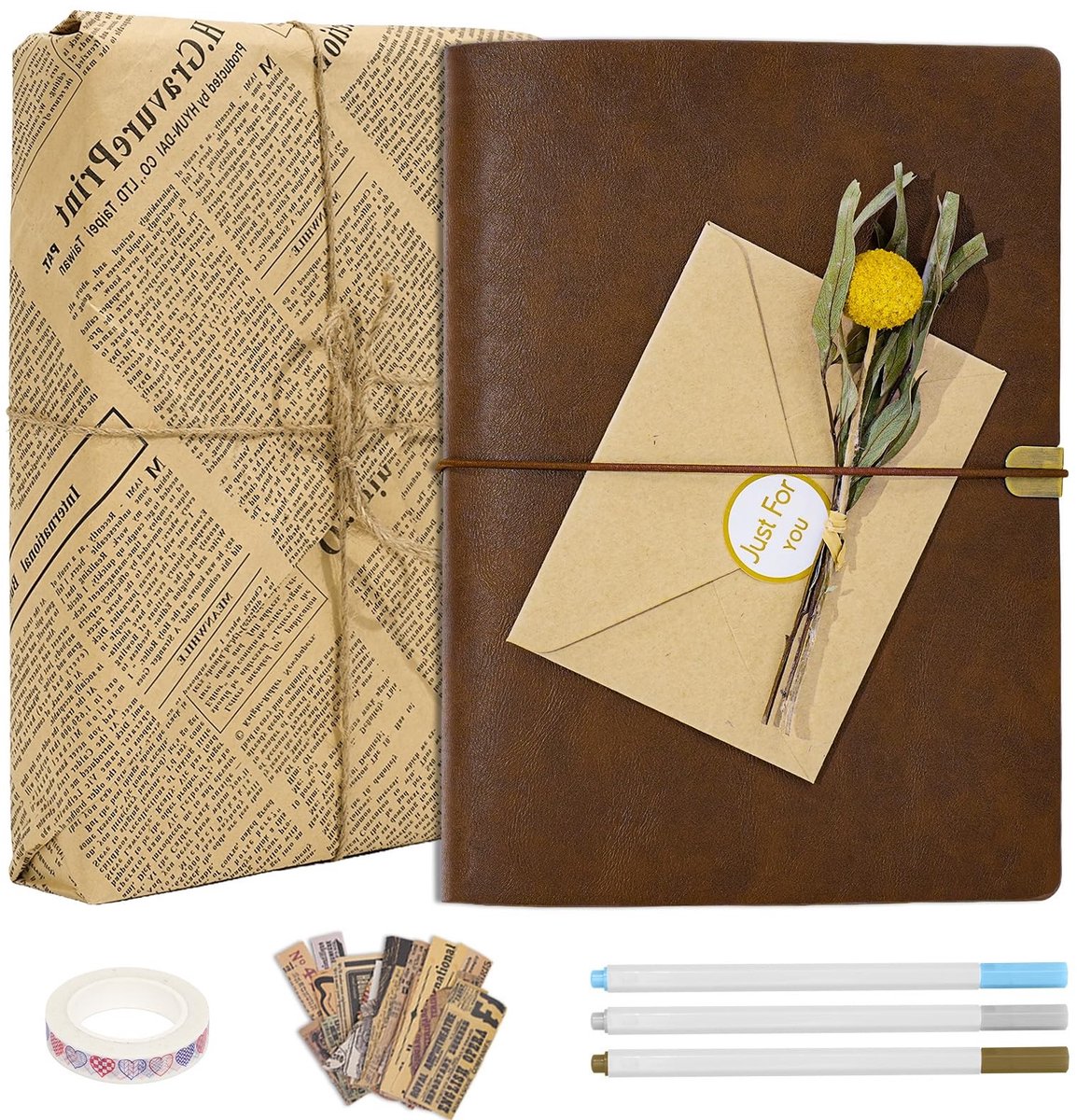 Omgoods - DIY Foto Album met Kunstlederen Cover voor Bruiloften en Jubilea