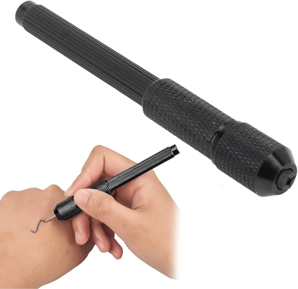 Tijdelijke Piercing Positionering Tool, Tattoo Stifte Markeerpen, Professionele Aluminiumlegering Wenkbrauw Eyeliner Lippen Huid Chirurgische Markers Stencil Skin Scribes (Zonder(zwart)